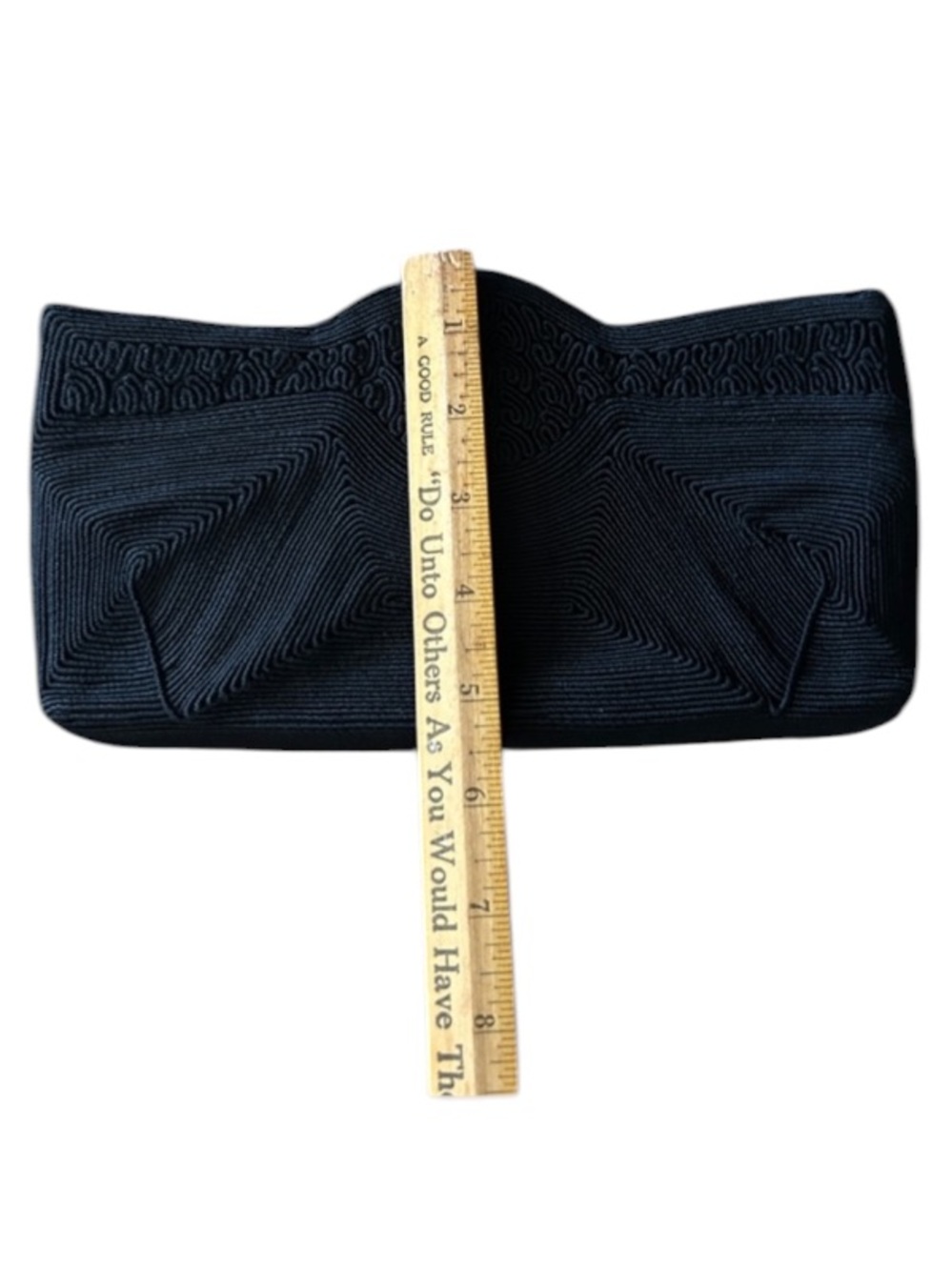Vintage Black Art Deco CORDE Clutch - Picture 5 of 8